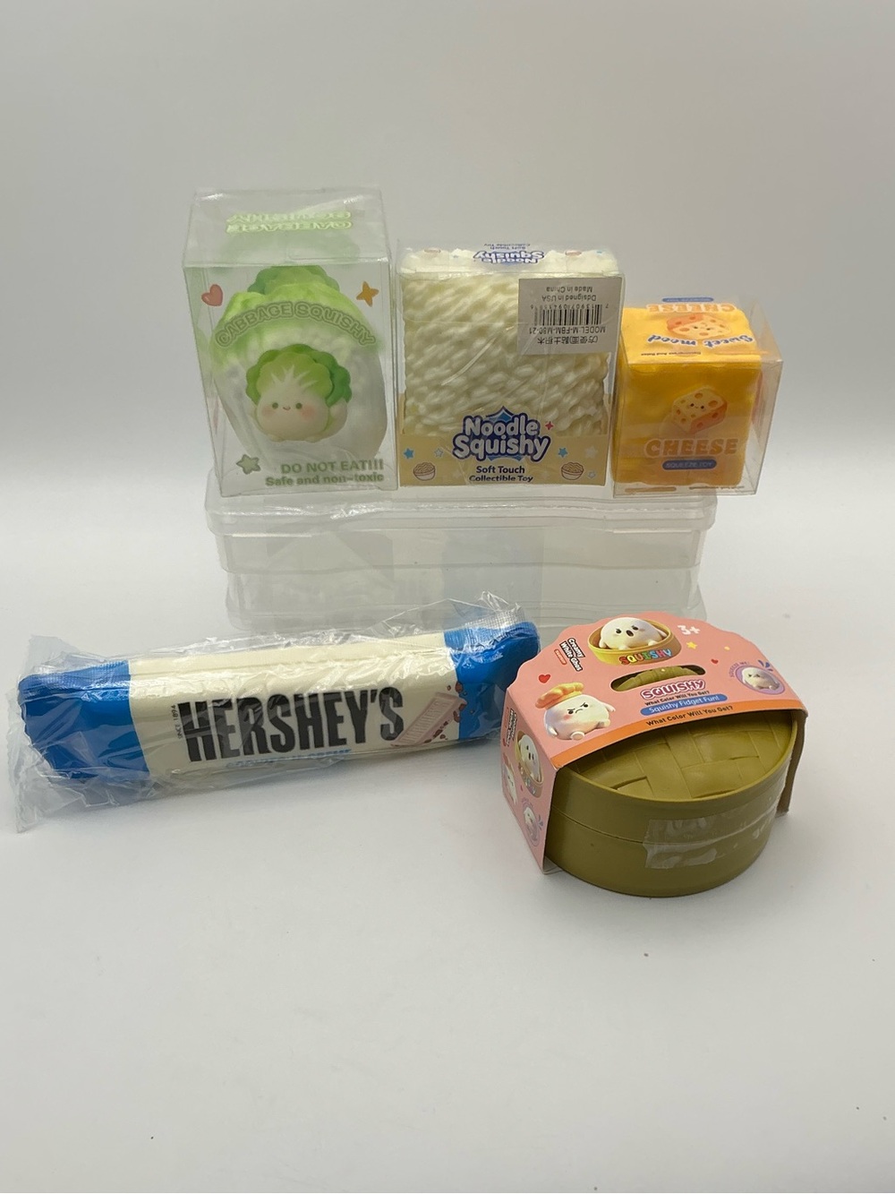Kawaii Food Squishy Toy Bundle Hershey’s Noodles Cheese Cabbage ASMR